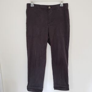 Lou & Grey Lyocell Capri Pants Size Small Gray